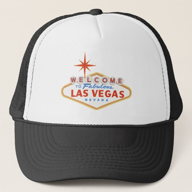 Gorra De Camionero Bienvenido a Las Vegas Negro (Anverso)