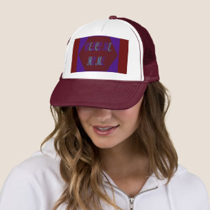 Gorra De Camionero Bienvenidos a casa vino tinto y azul real