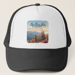 Gorra De Camionero Big Bear Lake California San Bernardino Vintage