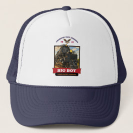 Gorra De Camionero Big Boy 4014 Steam Locomotive Retro Illustration