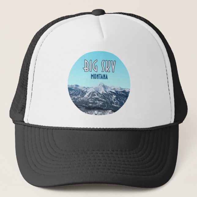 Gorra De Camionero Big Sky Montana Vintage (Anverso)