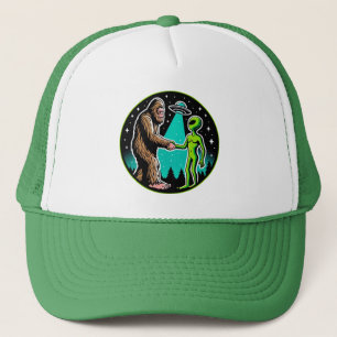 Gorra De Camionero Bigfoot Alien Alliance - Funny Scifi Cryptid