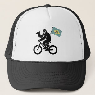 Gorra De Camionero Bigfoot en bicicleta bandera de Delaware