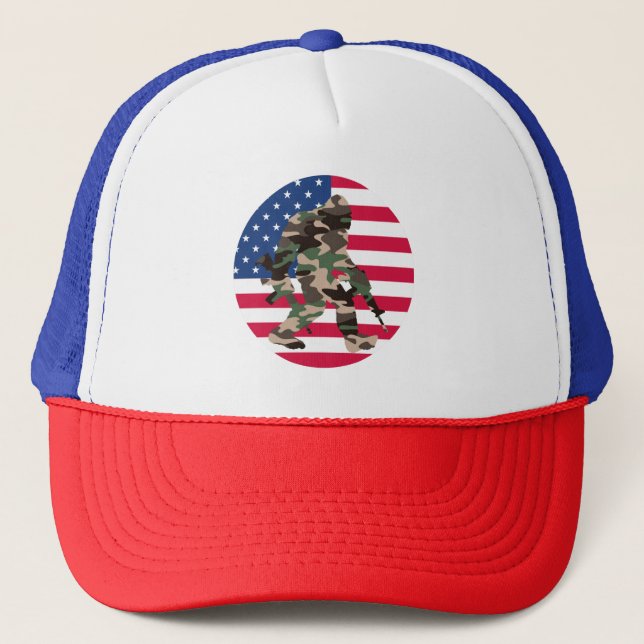Gorra De Camionero Bigfoot Sasquatch Camo (Anverso)