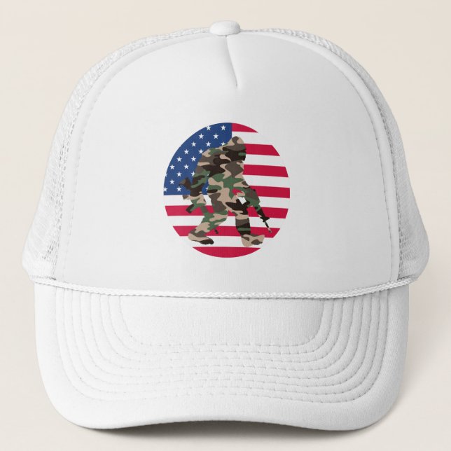 Gorra De Camionero Bigfoot Sasquatch Camo (Anverso)