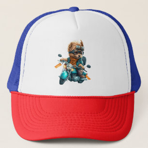Gorra De Camionero Biker de perros Guay, lindo conductor de perro de 