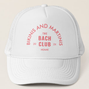 Gorra De Camionero Bikinis Rosas y Martinis El Club Bach Personalizad