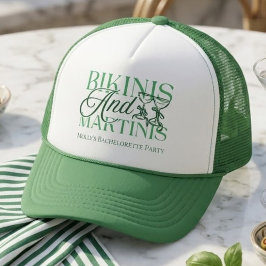 Gorra De Camionero Bikinis y Martinis Playa Despedida de Soltera