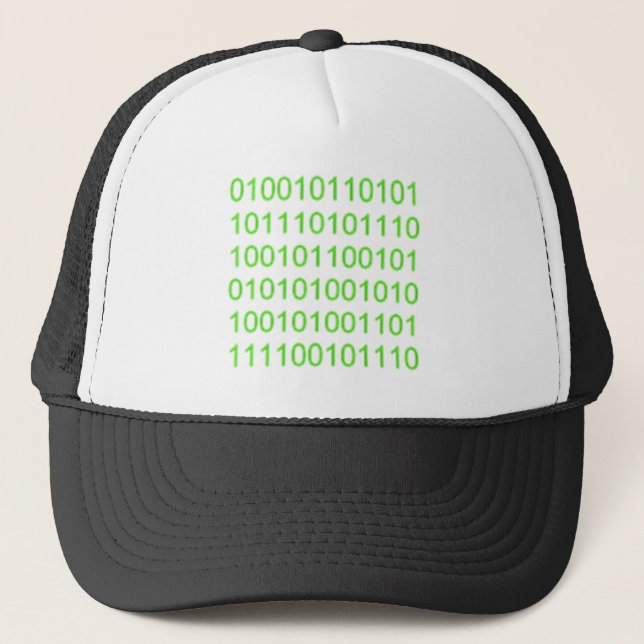 Gorra De Camionero Binario verde 01 - GeekShirts (Anverso)