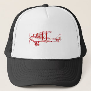 Gorra De Camionero Biplano de época - Rojo de rubí