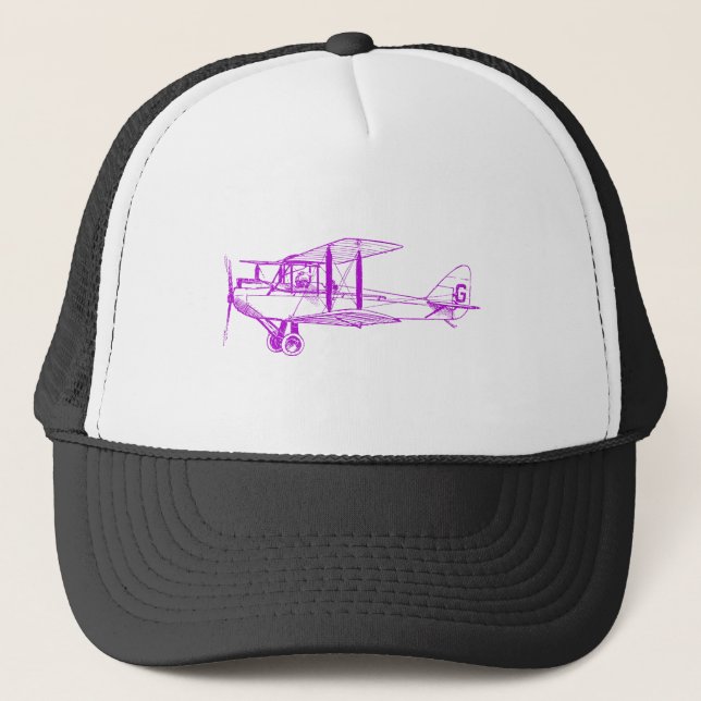 Gorra De Camionero Biplano vintage - Púrpura (Anverso)