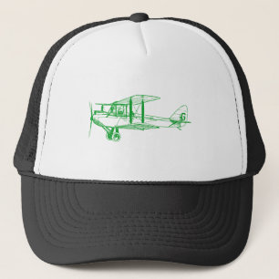 Gorra De Camionero Biplano Vintage - Verde de hierba