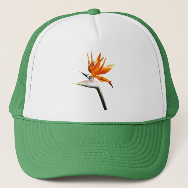 Gorra De Camionero Bird of Paradise Orange Tropical Flower (Anverso)
