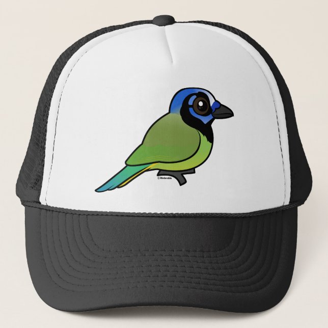 Gorra De Camionero Birdorable Jay verde (Anverso)