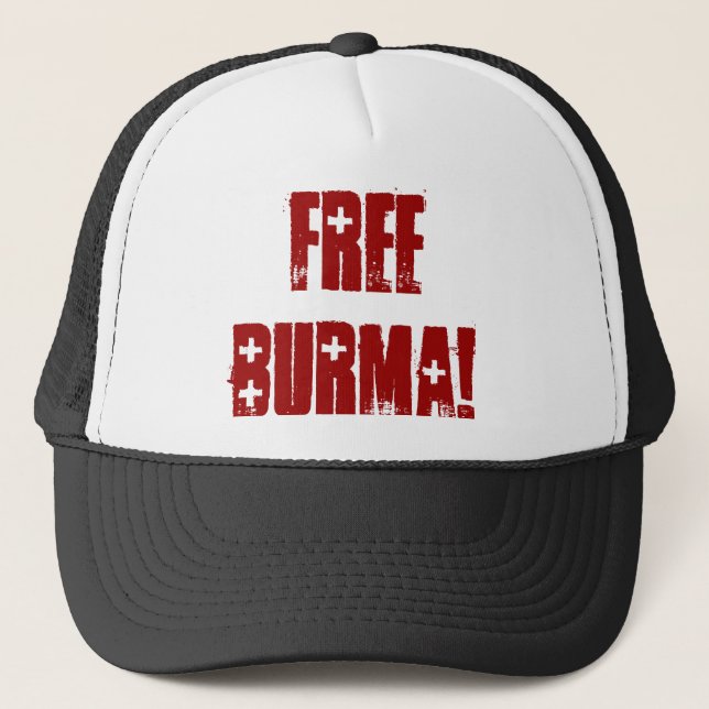 GORRA DE CAMIONERO ¡BIRMANIA LIBRE! (Anverso)