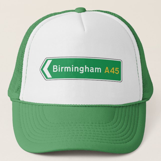 Gorra De Camionero Birmingham, señal de tráfico BRITÁNICA (Anverso)