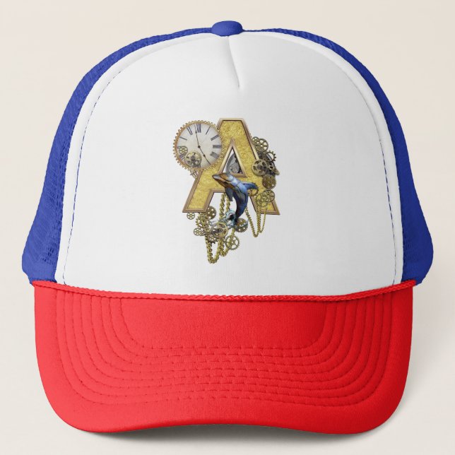 Gorra De Camionero Birthday-Capital-letter-A Art Trucker Hat (Anverso)