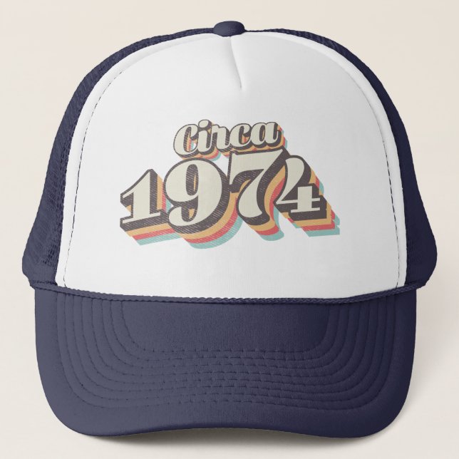Gorra De Camionero Birthday Year - Circa 1974 (Anverso)