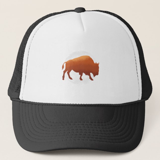 Gorra De Camionero Bison American National Mammal Buffalo (Anverso)