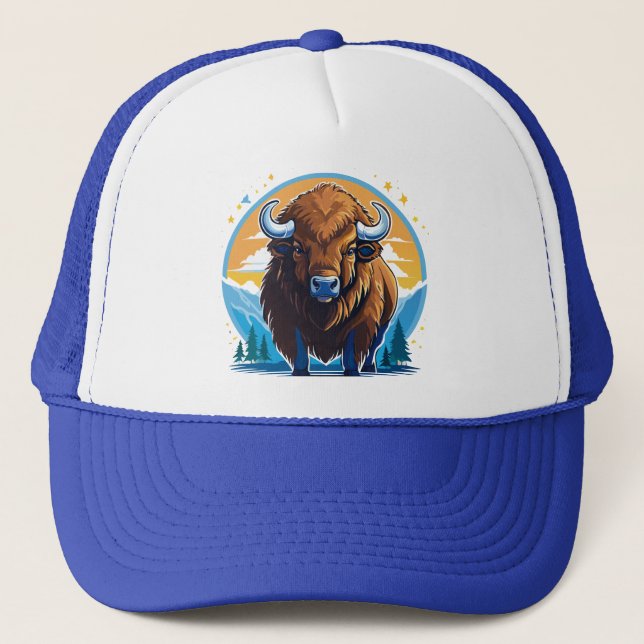 Gorra De Camionero bisonte americano (Anverso)