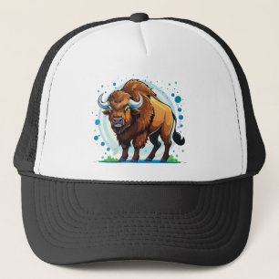 Gorra De Camionero bisonte de cuernos grandes