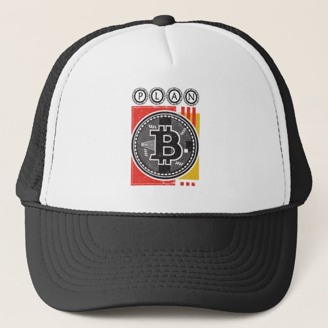Gorra De Camionero Bitcoin - Criptomoneda - Plan B (Anverso)