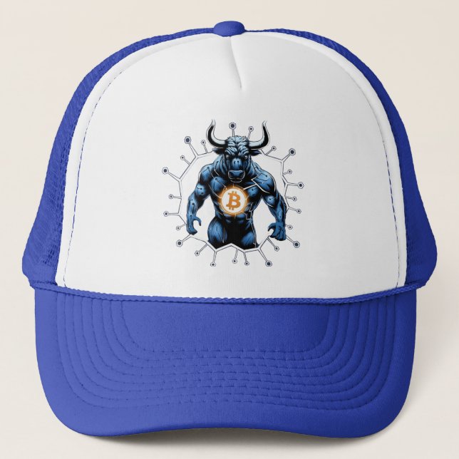 Gorra De Camionero Bitcoin de bucles criptográficos de Bullrun (Anverso)