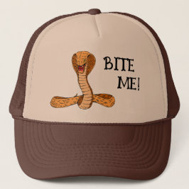 Gorra De Camionero Bite Me Reptile Cobra Personalizado Snake