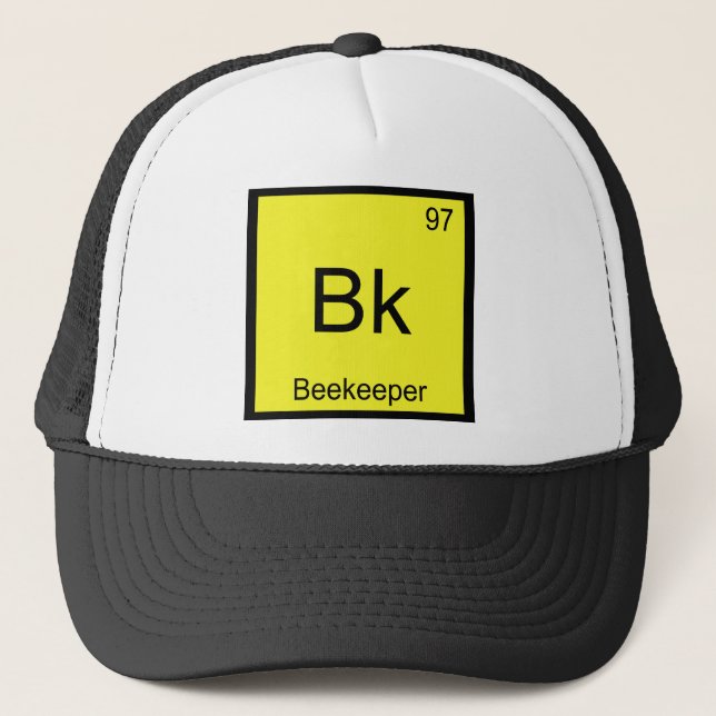 Gorra De Camionero Bk - Beekeeper Chemistry Element Symbol Bee Tee (Anverso)