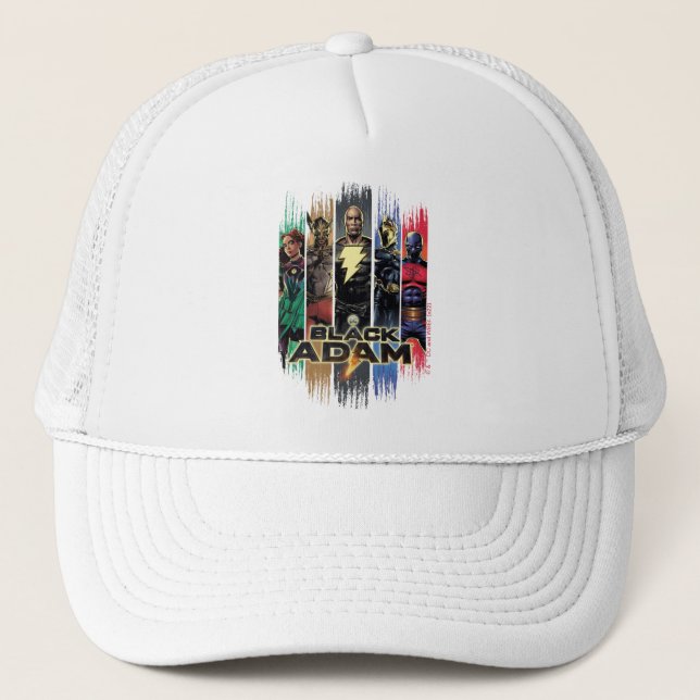 Gorra De Camionero Black Adam Characters In Stripes Graphic (Anverso)