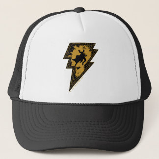 Gorra De Camionero Black Adam Distressed Lightning Bolt Graphic