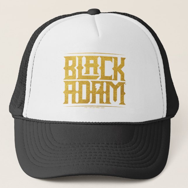Gorra De Camionero Black Adam Stacked Name Graphic (Anverso)
