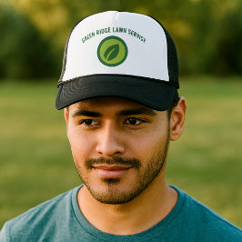 Gorra De Camionero Black and Green Lawn Care Professional