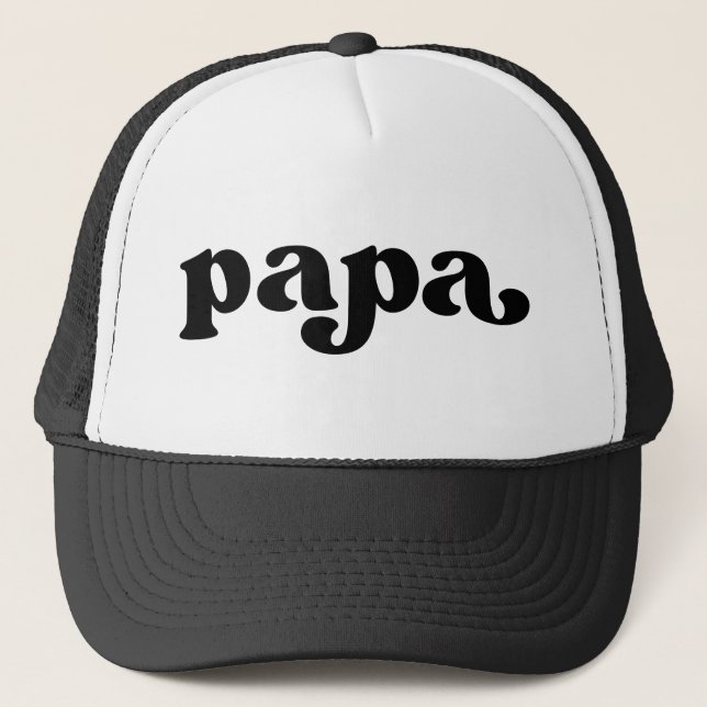 Gorra De Camionero Black and White Papa retro (Anverso)