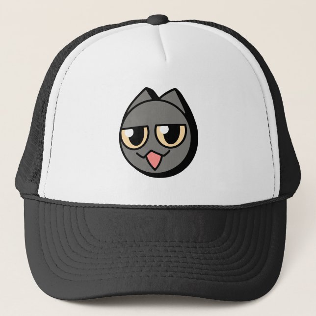 Gorra De Camionero Black Cartoon Cat (Anverso)