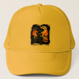 Gorra De Camionero black cat Hat