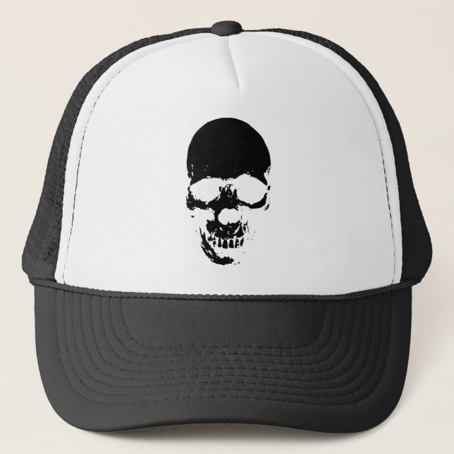 Gorra De Camionero Black Grim Reaper Skull (Anverso)