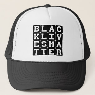 Gorra De Camionero Black Lives Matter BLM en patrón cuadrado