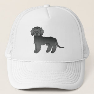 Gorra De Camionero Black Mini Goldendoodle Cute Cartog Dog