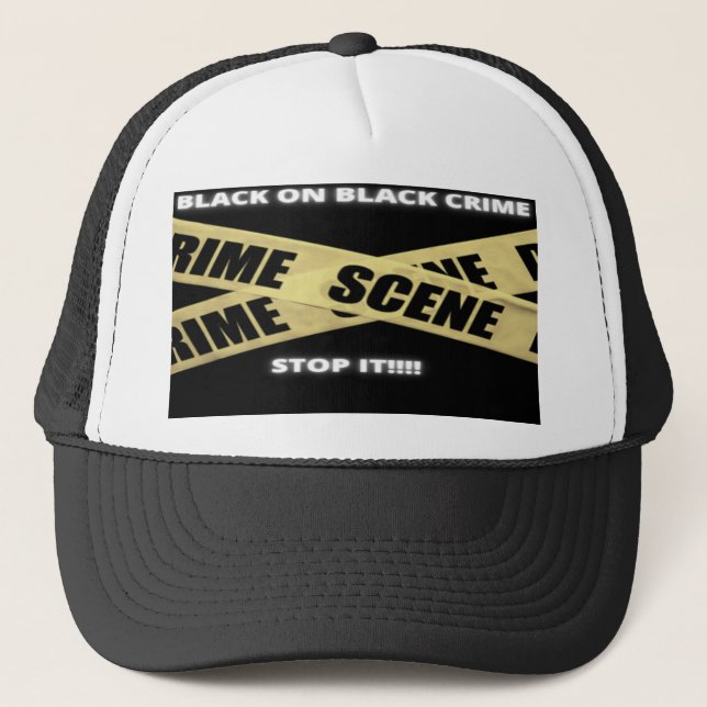 Gorra De Camionero Black On Black Crime Hats (Anverso)