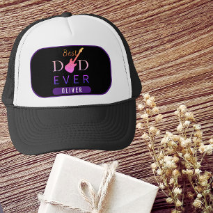 Gorra De Camionero Black Purple Mejor Papá Nunca Padres Día Camionero