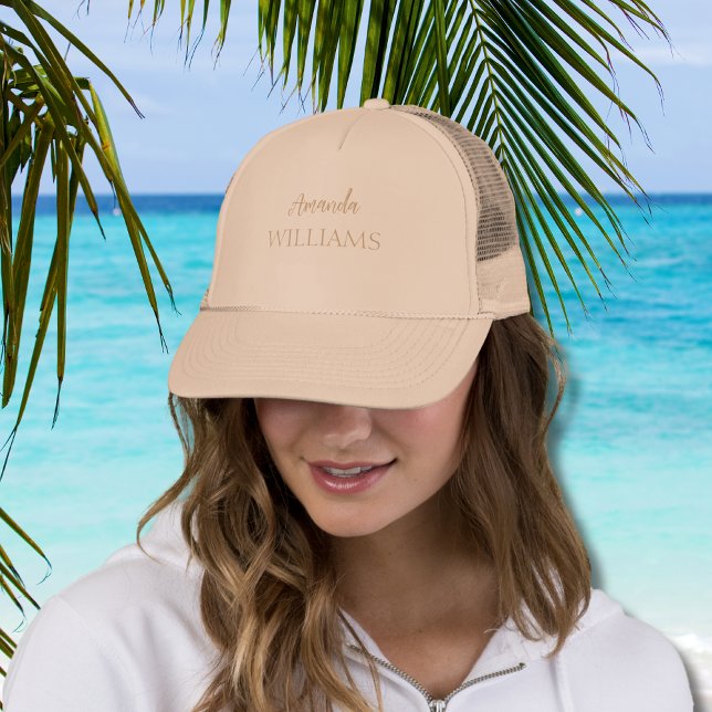 Gorra De Camionero Black Trendy Elegant First Name | Tan Brown (Subido por el creador)