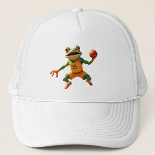Gorra de camionero blanca de Rana de Baloncesto