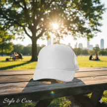 Gorra de camionero blanca personalizada para un es