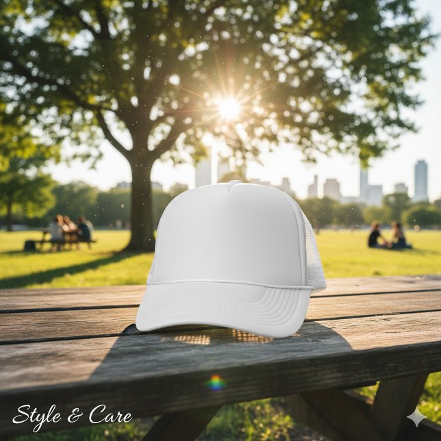 Gorra de camionero blanca personalizada para un es (Customize Your White Trucker Hat for Personalized Style)