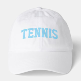 Gorra De Camionero Blanco Atlético Texto TENIS Fondo Gris Moderno