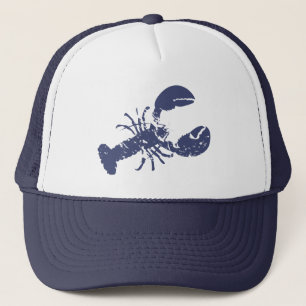 Gorra De Camionero Blanco azul de langosta