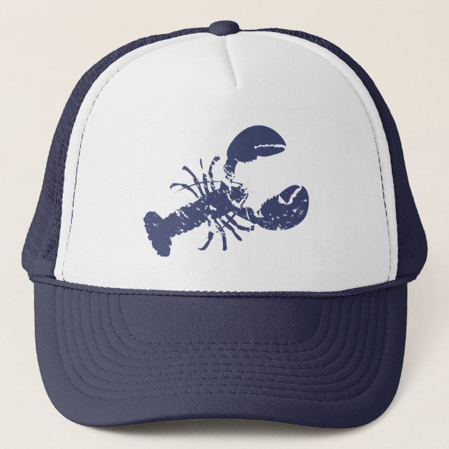 Gorra De Camionero Blanco azul de langosta (Anverso)