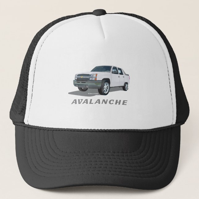 Gorra De Camionero Blanco de Avalanche (Anverso)