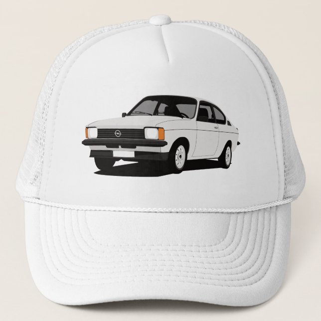 Gorra De Camionero Blanco de Opel Kadett C Coupé (Anverso)